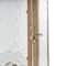 16" Gold Metal Candle Lantern with Pebbled Glass